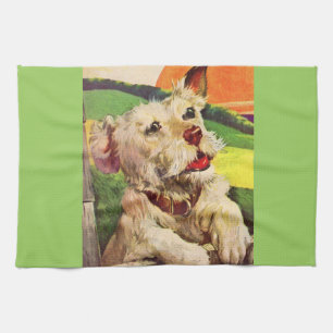 Adorable Terrier Hund der 40er Jahre Handtuch