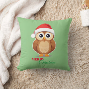 Adorable Tiere Winteruhu Weihnachten Kissen