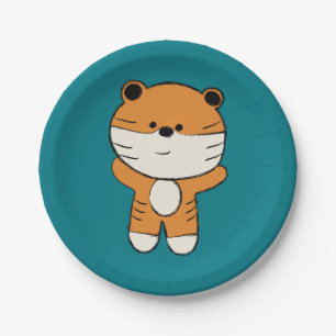 Adorable Tiger Pappteller