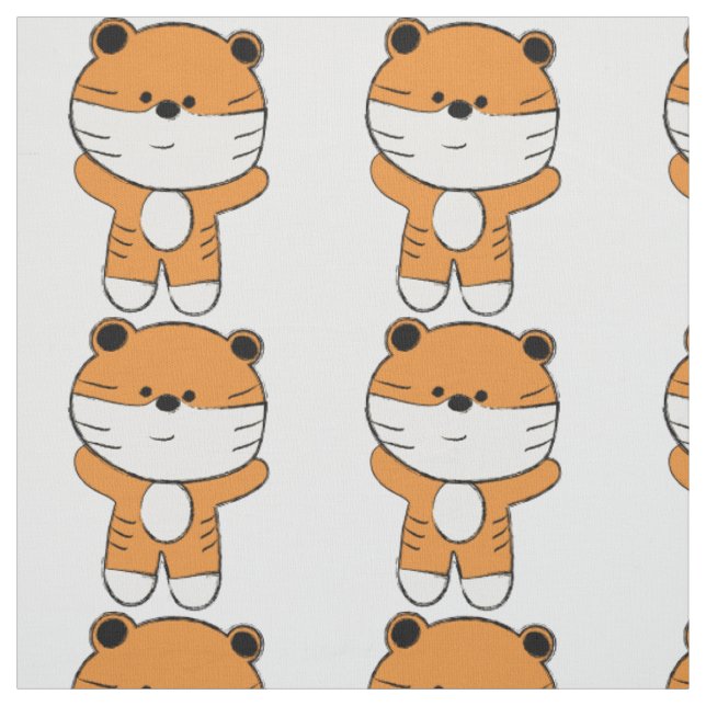 Adorable Tiger Stoff (Muster)