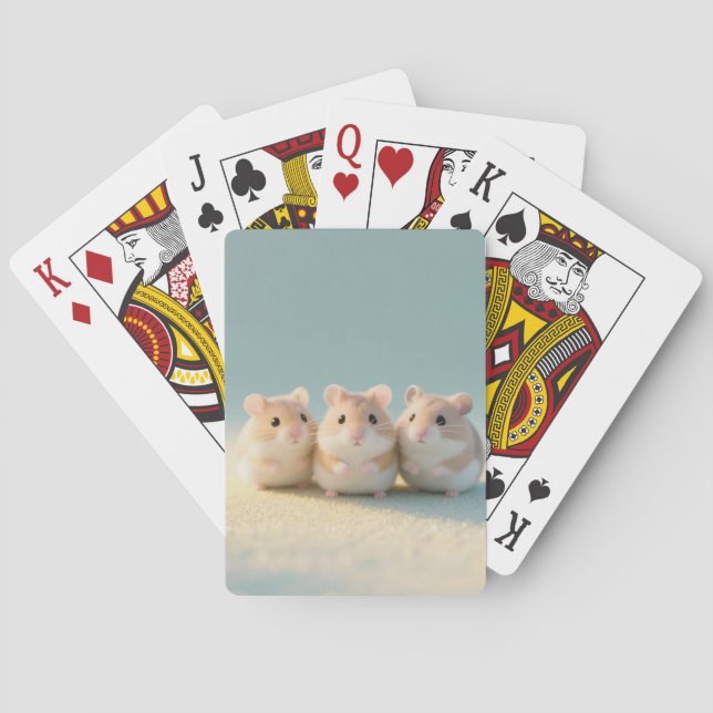 Adorable Trio of Mice Spielkarten (Rückseite)
