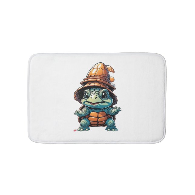 Adorable Turtle in Halloween Mood Essential T-Shir Badematte (Vorderseite)