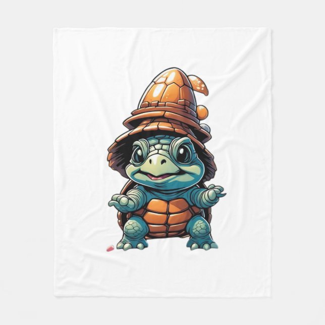 Adorable Turtle in Halloween Mood Essential T-Shir Fleecedecke (Vorderseite)