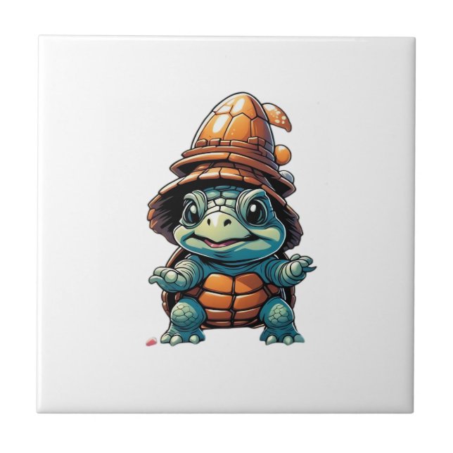 Adorable Turtle in Halloween Mood Essential T-Shir Fliese (Vorderseite)