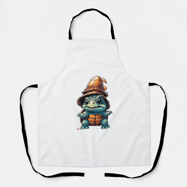 Adorable Turtle in Halloween Mood Essential T-Shir Schürze (Vorderseite)