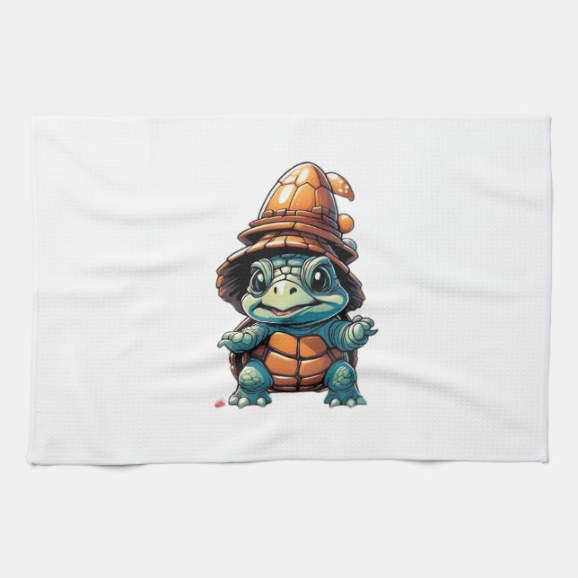 Adorable Turtle zu Halloween Stimmung Essential T- Geschirrtuch (Horizontal)