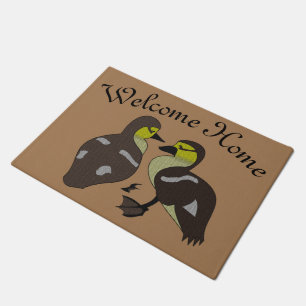 Adorable Twin Baby Duckling Huddling Cartoon Fußmatte