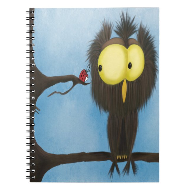 Adorable und farbenfrohe Owl Oliver Notizblock (Vorderseite)
