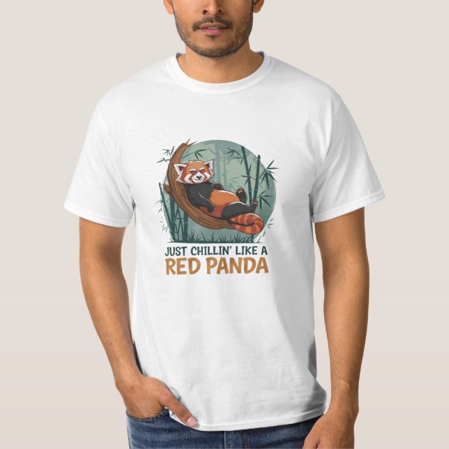 Adorable und kühne rote Panda-Designs T-Shirt (Vorderseite)