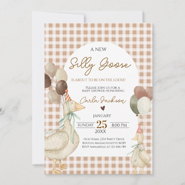 Adorable Une Nouvelle Invitation De Baby shower D' (Devant)
