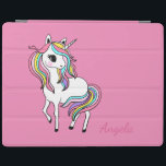 Adorable Unicorn Magical iPad Hülle<br><div class="desc">Ein zauberhaftes Einhorn. Ein elegantes und raffiniertes Design.</div>