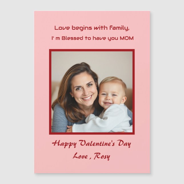 Adorable Valentine's Day Card für Kinder Magnetkarte (Vorderseite)