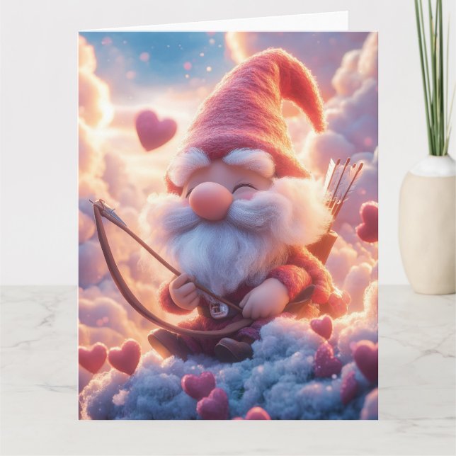 Adorable Valentinstag mit Bow und Pfeil Karte (Vorderseite)