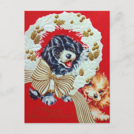 Adorable Vintage Weihnachten Cocker Spanische Welp