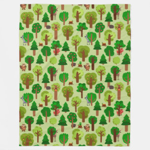 Adorable Waldtiere Fleecedecke