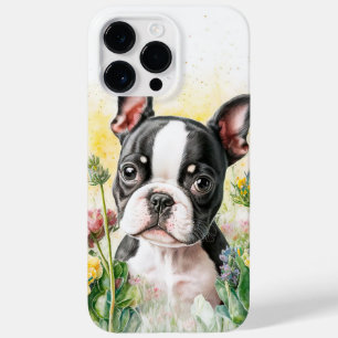 ADORABLE WATERCOLOR BOSTON TERRIER PUPPY HUND Case-Mate iPhone 14 PRO MAX HÜLLE