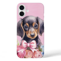 ADORABLE WATERCOLOR DACKEL PUPPY HUND