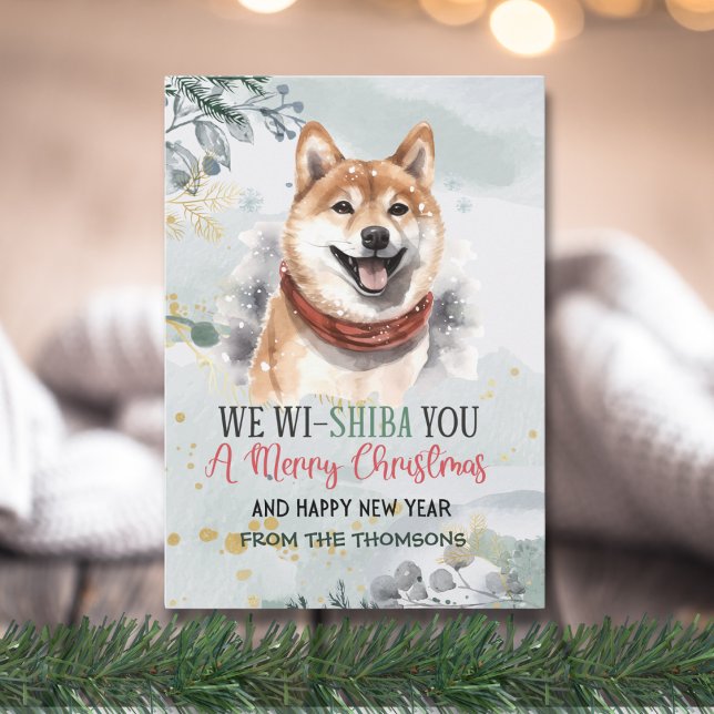 Adorable Watercolor Shiba Inu Weihnachten (Von Creator hochgeladen)