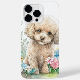 ADORABLE WATERCOLOR WHITE PODLE PUPPY HUND Case-Mate iPhone 14 PRO MAX HÜLLE