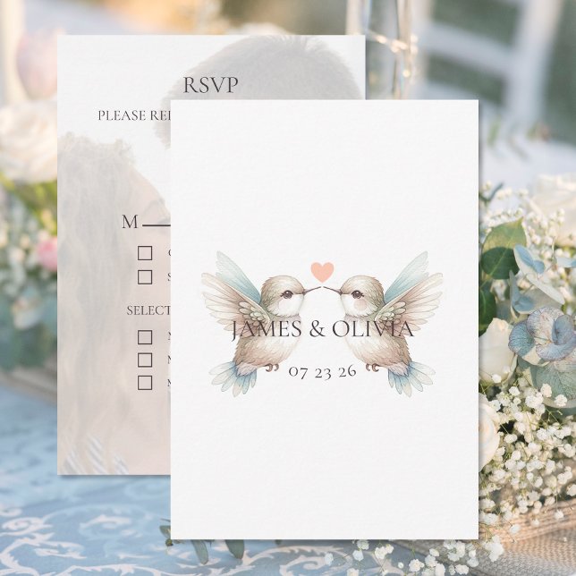 Adorable Wedding Foto RSVP Cards hinzufügen Karte (Von Creator hochgeladen)