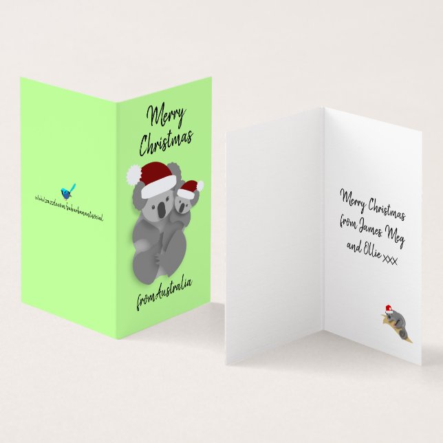 Adorable Weihnachten Koala und Joey (Innenseite und Außenseite)