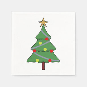 Adorable Weihnachtsbaum Serviette