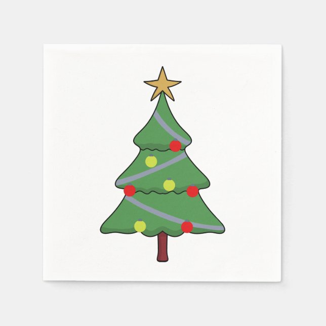Adorable Weihnachtsbaum Serviette (Vorderseite)