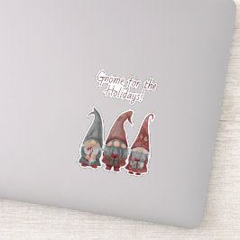 Adorable Weihnachtsgnomen mit Holiday Cheer Aufkleber