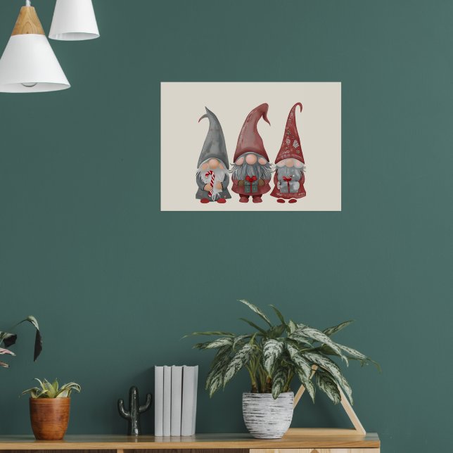 Adorable Weihnachtsgnomen mit Holiday Cheer Poster (Wohnzimmer 1)
