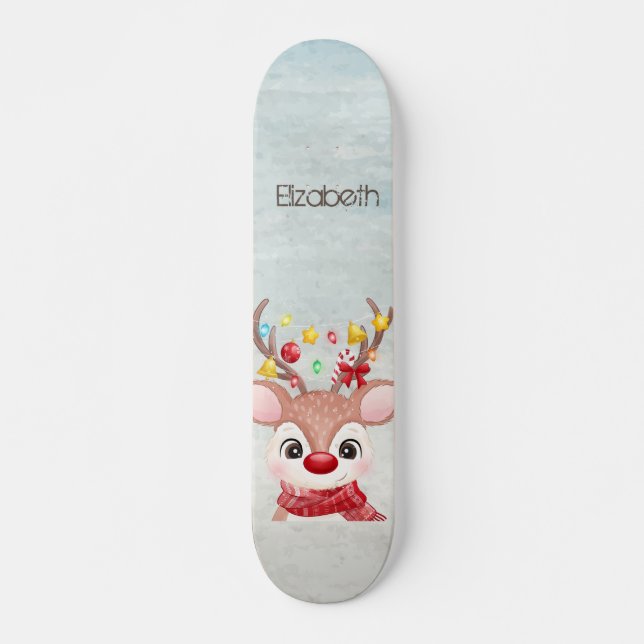 Adorable Weihnachtsmann Skateboard (Vorne)