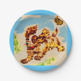 adorable Welpe Pappteller