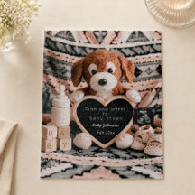 Adorable Welpe plushy Ankündigung einer Schwangers