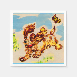 adorable Welpe Serviette