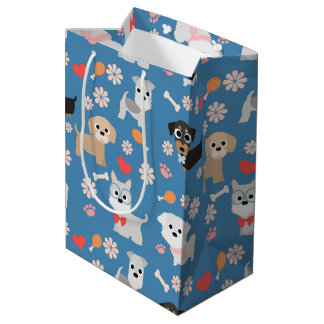 Adorable Welpen Mittlere Geschenktüte