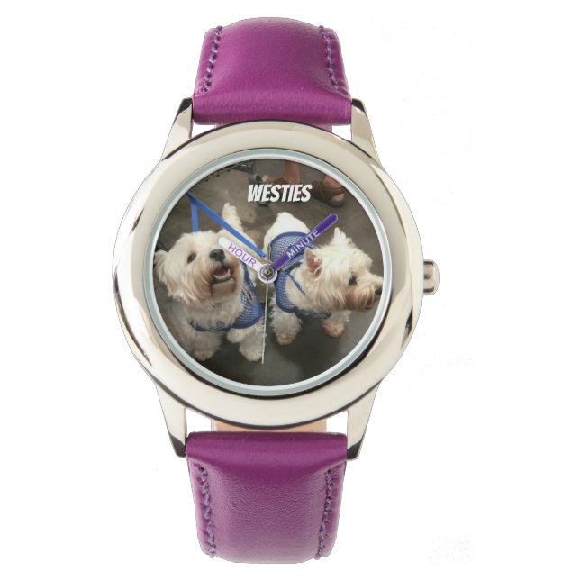 "Adorable Westies" Armbanduhr (Vorderseite)