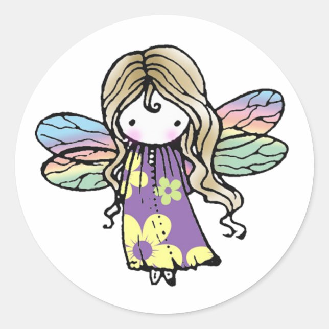 Adorable Whimsical Fairy Stickers (Vorderseite)