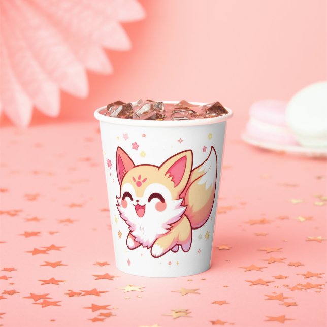 Adorable Whimsical Fox Baby Dusche Pappbecher (Insitu)