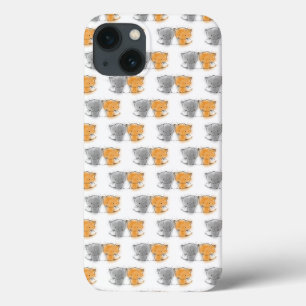 Adorable Whimsical Kittens Orange und Grau Case-Mate iPhone Hülle