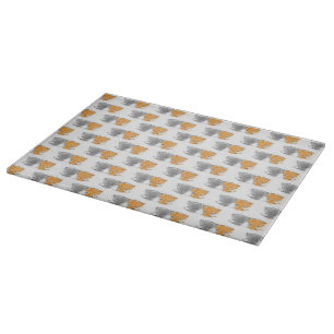 Adorable Whimsical Kittens Orange und Grau Schneidebrett