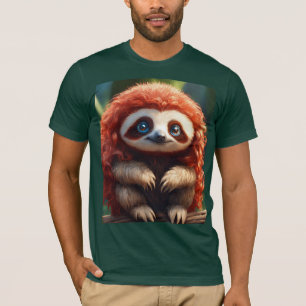 Adorable White Baby Sloth T - Shirt - Animiertes C