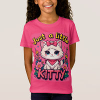 Adorable White Kitten Illustration