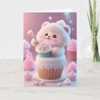 Adorable White Kitten Party Hat Cupcakes Leere