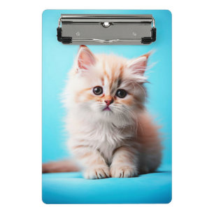 Adorable White Kitten Potrait-54971 Mini Klemmbrett