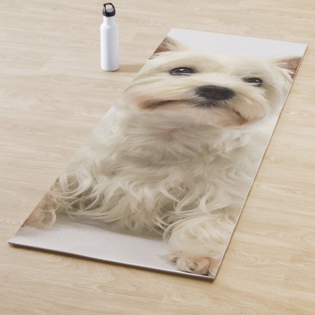 Adorable White West Highland Terrier Yogamatte (Beispiel)
