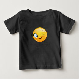 Adorable Winking Emoji Face-Sei immer glücklich Baby T-shirt