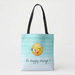 Adorable Winking Emoji Face-Sei immer glücklich Tasche