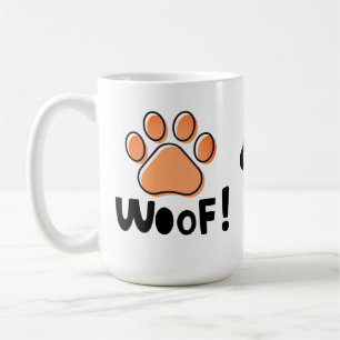 Adorable Woof Amoureux de les chiens café Mug