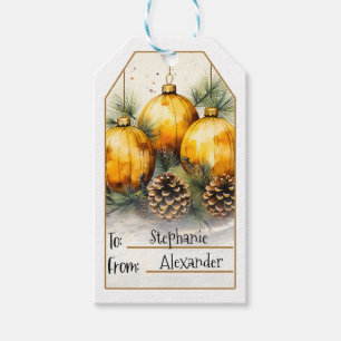 Adorable Yellow Christmas Ornament - Festlich (2) Geschenkanhänger