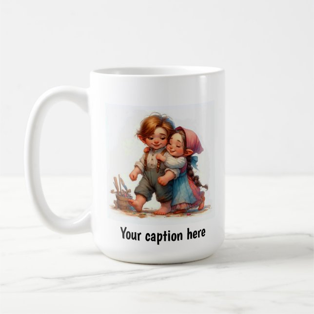 Adorable Young Munchkins in Vintager Kleidung Kaffeetasse (Links)