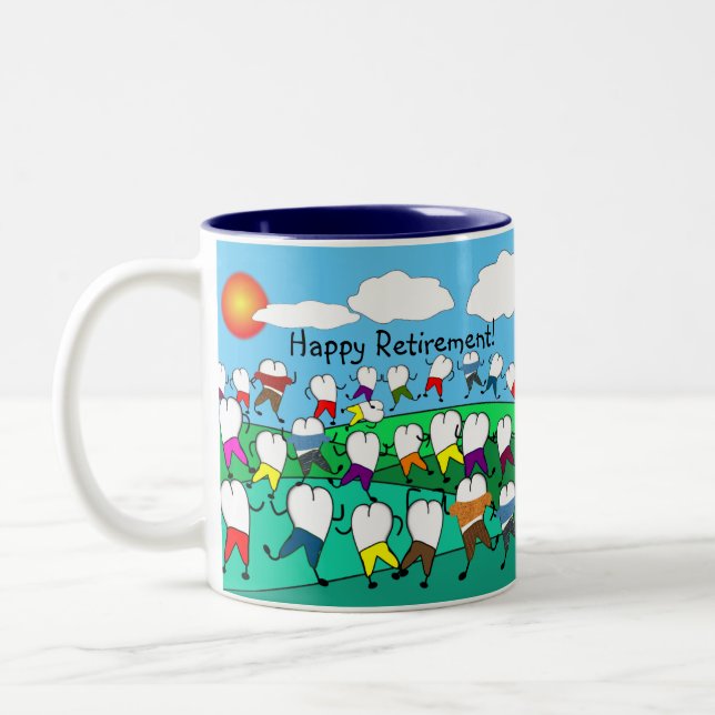 Adorable zahnärztliche Versorgung  Zweifarbige Tasse (Links)